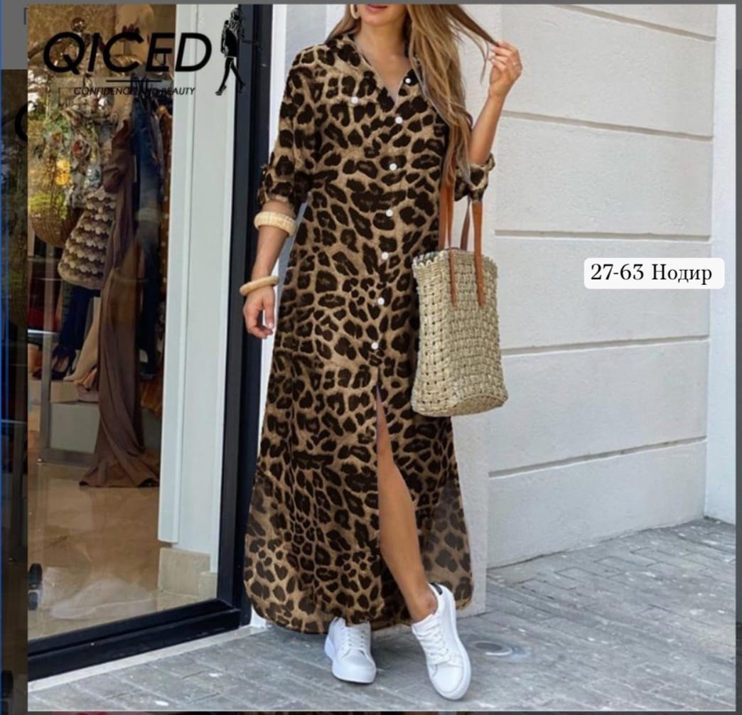 женское длинное платье с леопардовым принтом,платье рубашка с принтом,длинное платье рубашка,женское платье рубашка,платье zanzea леопард