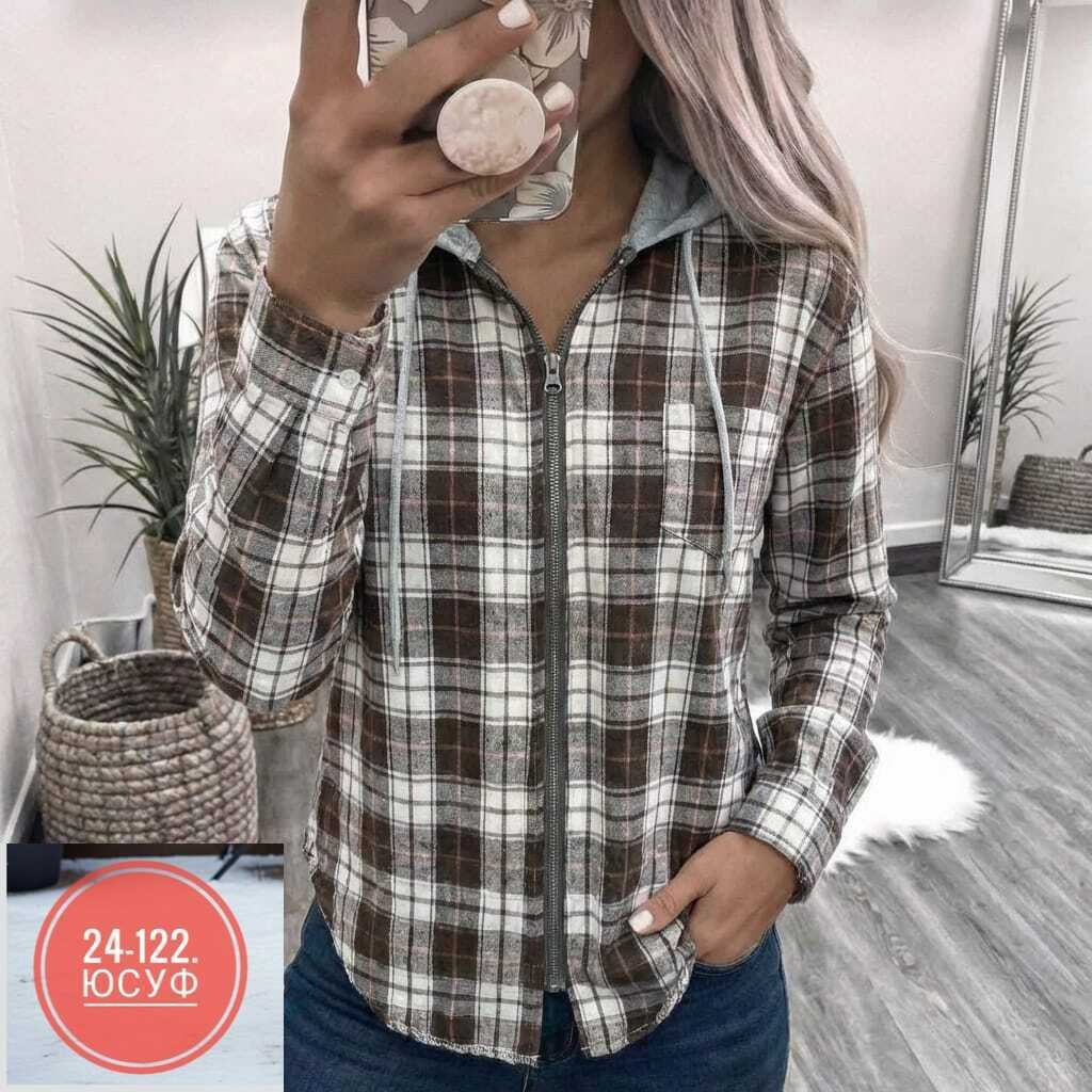 рубашка с капюшоном,рубашка в клетку женская,рубашка в клетку женская ,рубашка в клетку,рубашка теплая