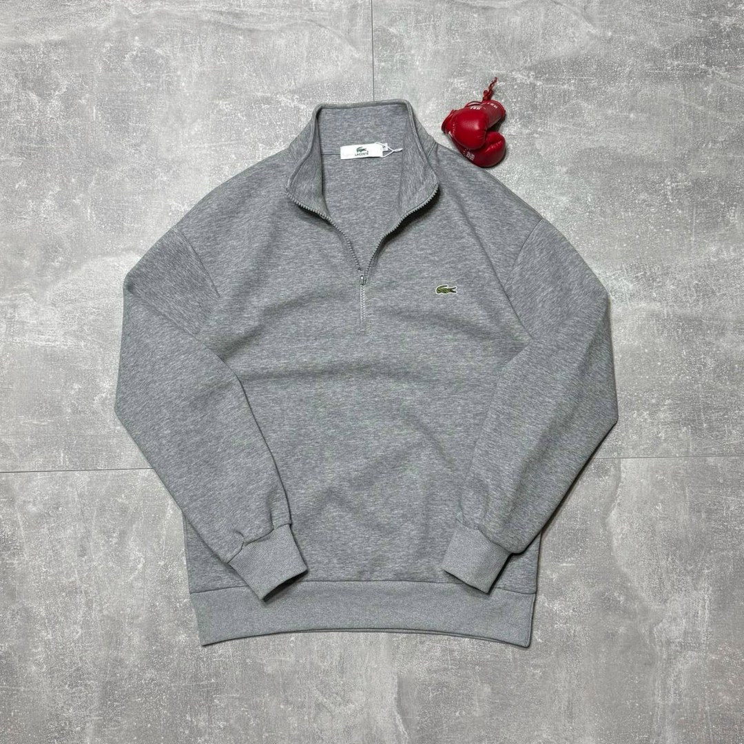 свитшот lacoste,кофта лакоста,свитшот мужская,мужская кофта,мужской хлопковый свитер lacoste на молнии с высоким воротом