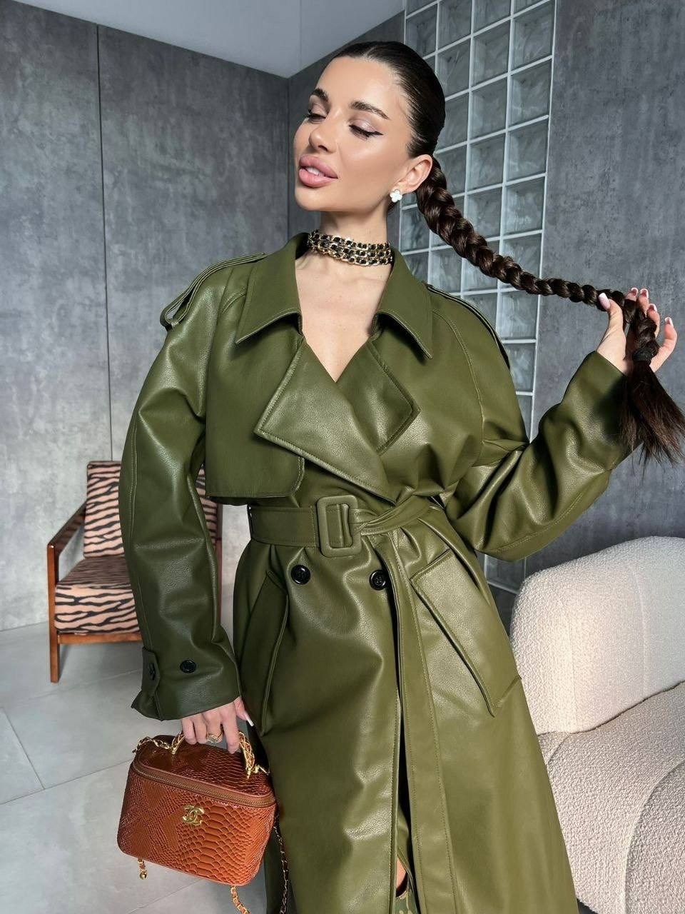 плащ тренч кожаный,тренч из экокожи,тренч плащ,кожаный тренч,женский плащ