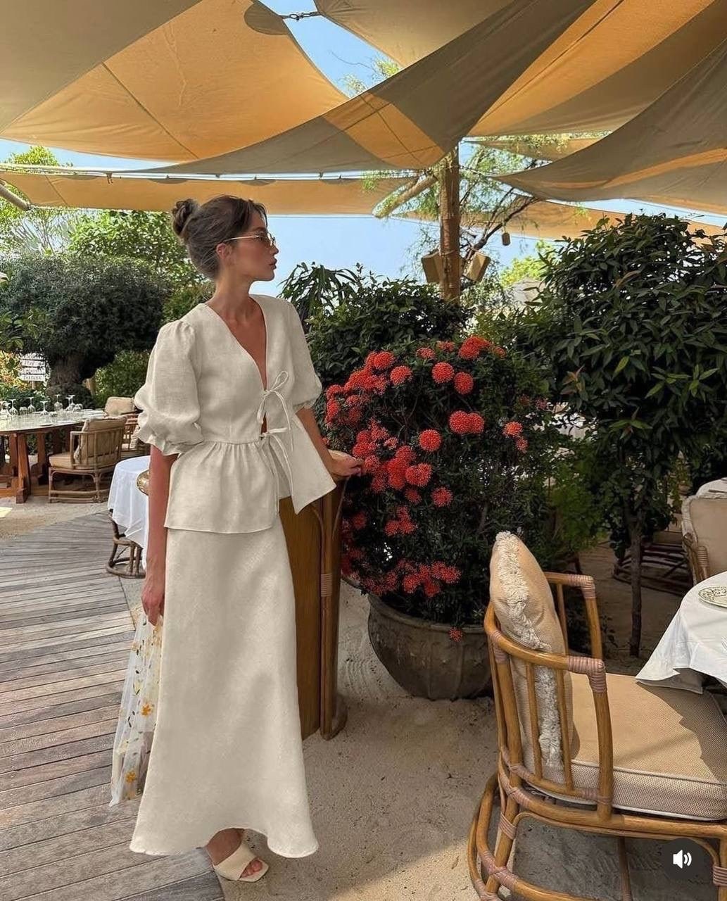 костюм с длинной юбкой,костюм желтый,летние женские костюмы,льняной костюм,костюм с юбкой