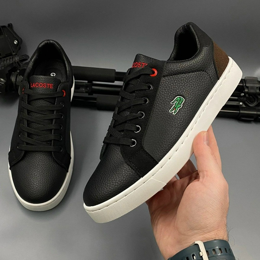 кроссовки lacoste,,кроссовки lacoste черные, лакоста,кеды лакост мужские черные