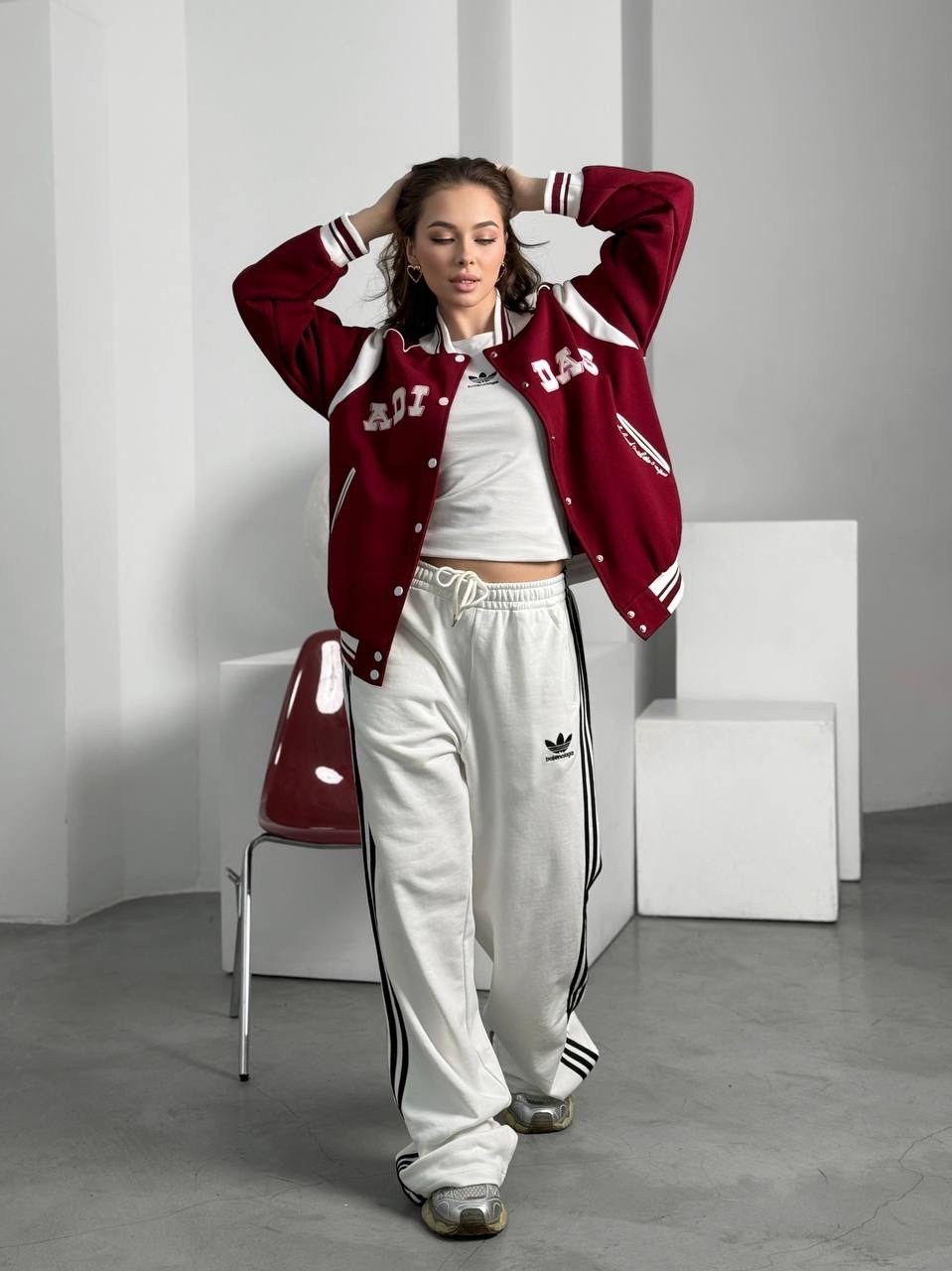 костюм спортивный,костюмчик,высокий универсальный бомбер boohoo бордовый,женский костюм на флисе,бомбер boohoo бордовый