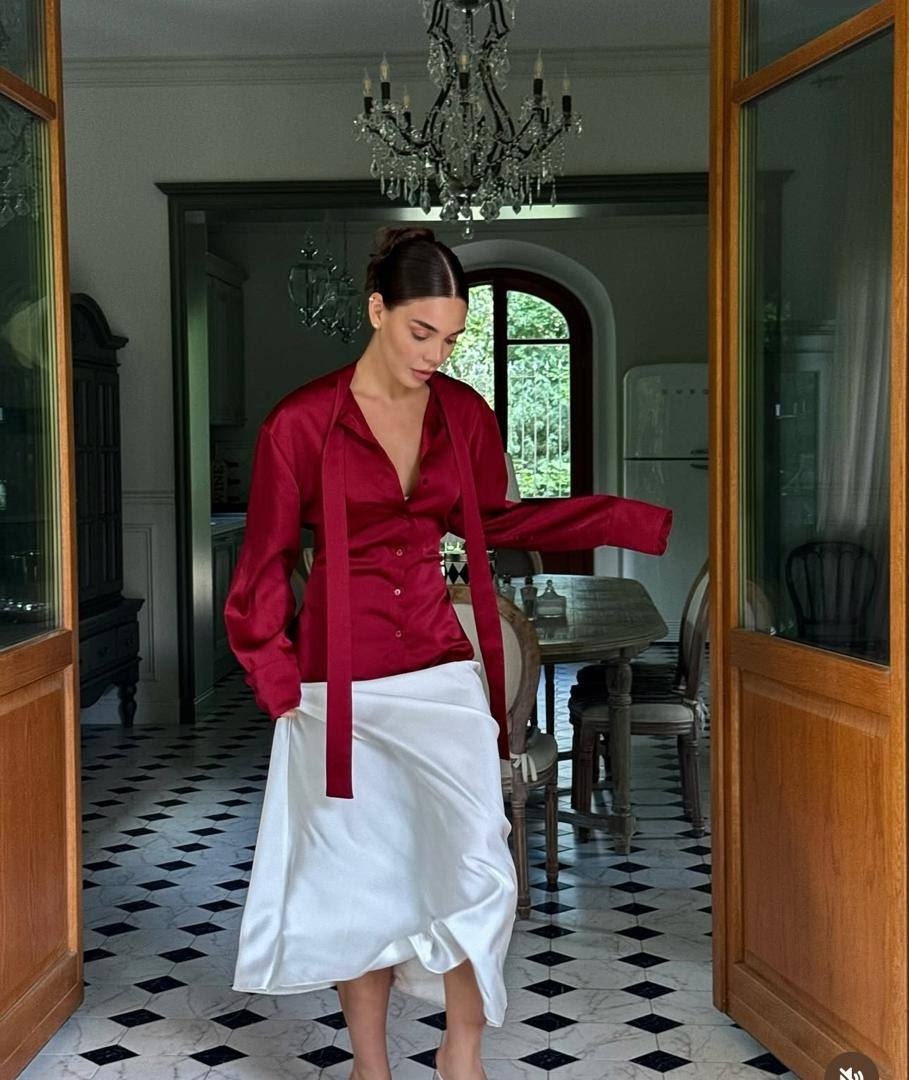 юбка стильная,стильные наряды,юбка шелк,атласное платье