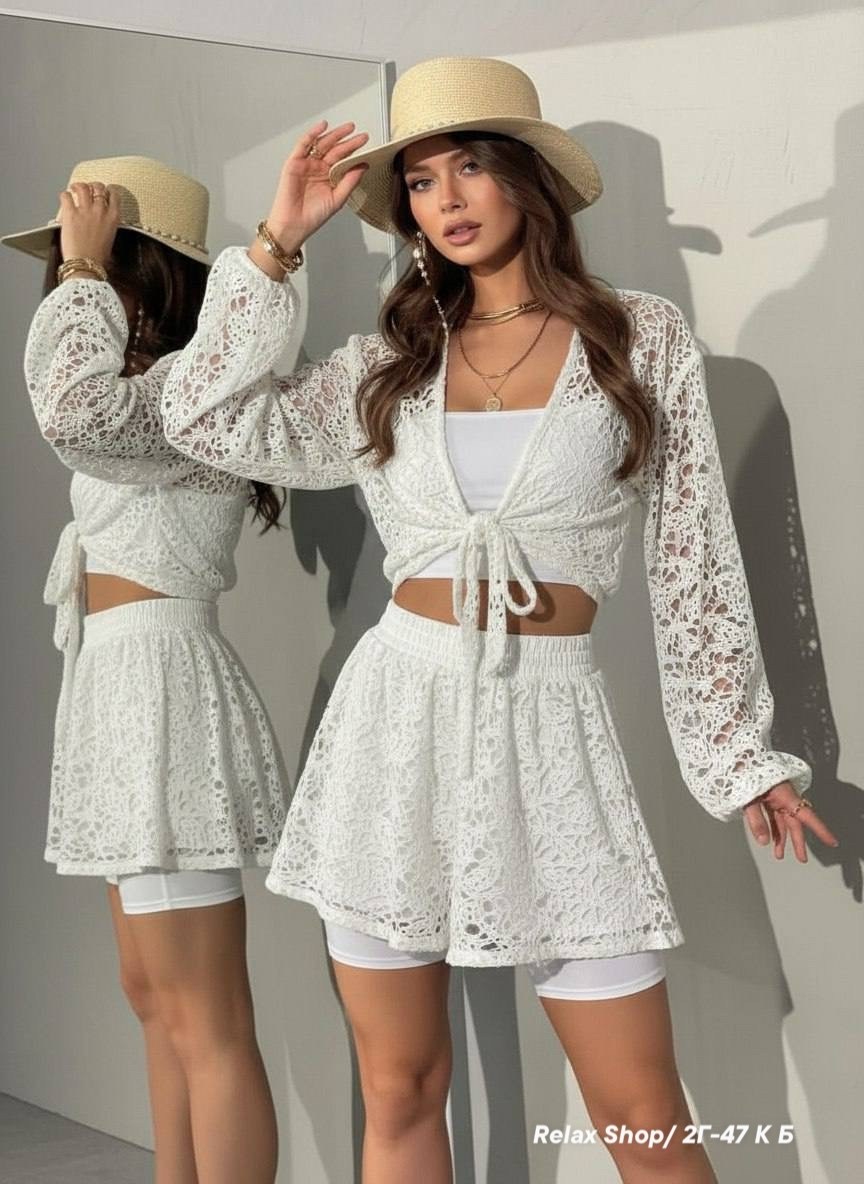 вязаные костюмы,летние костюмы,летний костюм с шортами,летние женские костюмы,пляжная одежда