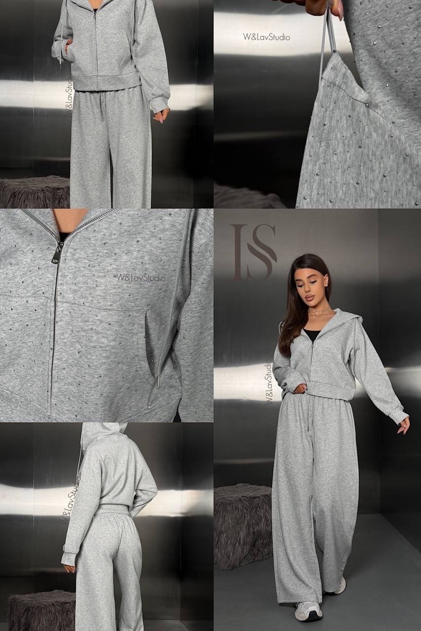 костюм с капюшоном и брюками erdalis,женский костюм,костюм голубой,костюм велюровый,костюм спортивный женский