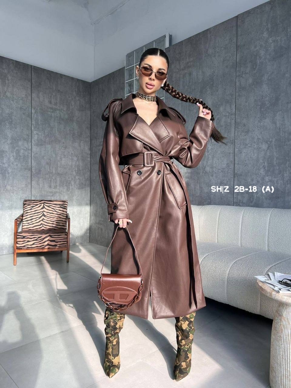 тренч кожаный,тренч плащ кожаный,кожаный плащ,кожаный плащ тренч длинный,плащ ōnne кожаный женский