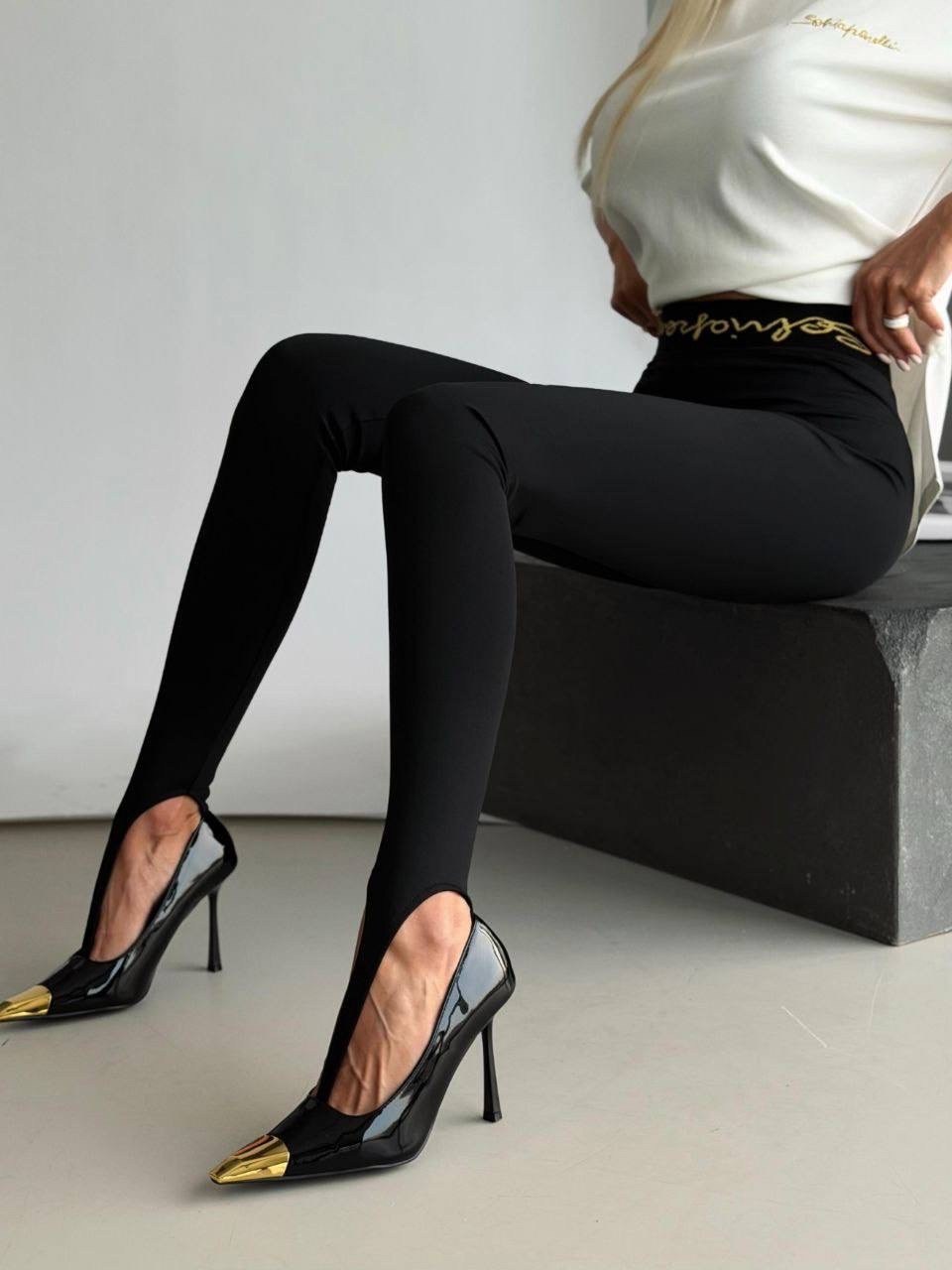 туфли saint laurent ysl арт лх63,туфли лодочки на шпильке цвет черный,,туфли лодочки на шпильке,леггинсы со штрипками