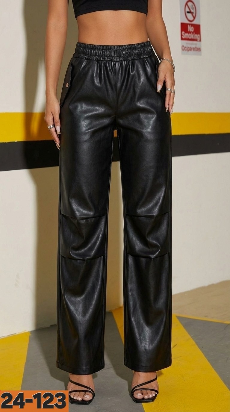 штаны кожаные,кожаные брюки,женские кожаные брюки,брюки палаццо из экокожи,брюки кожаные карго
