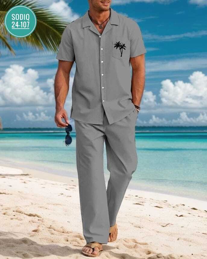 костюм летний мужской,костюм мужской,пляжная рубашка,мужской костюм двойка,