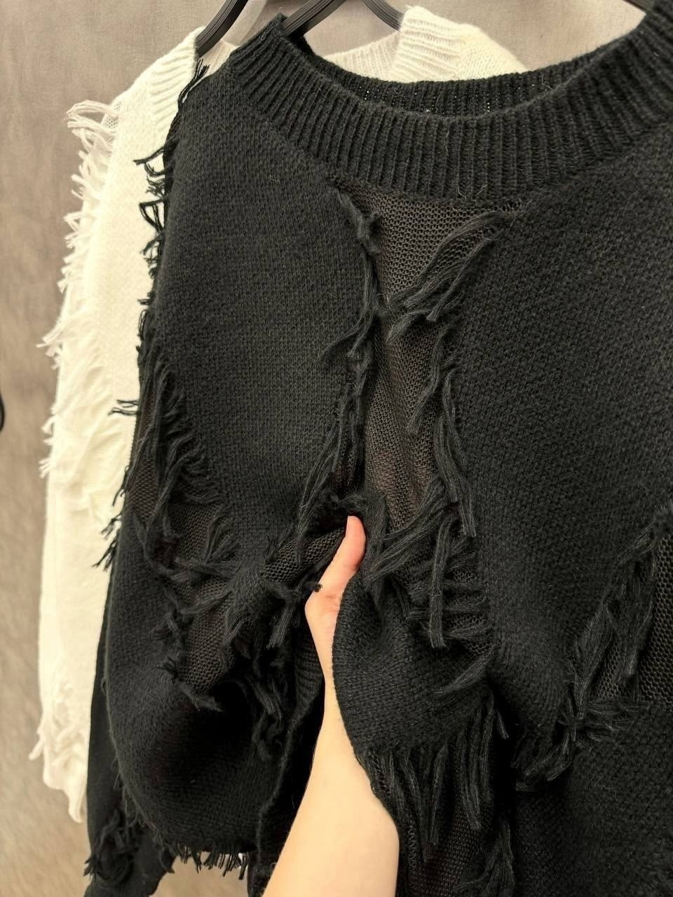 свитер оверсайз с оригинальной бахромой,свитер оверсайз теплый glamour boutique,свитер оверсайз теплый ng boutique,свитер оверсайз удлиненный,свитер вязаный оверсайз