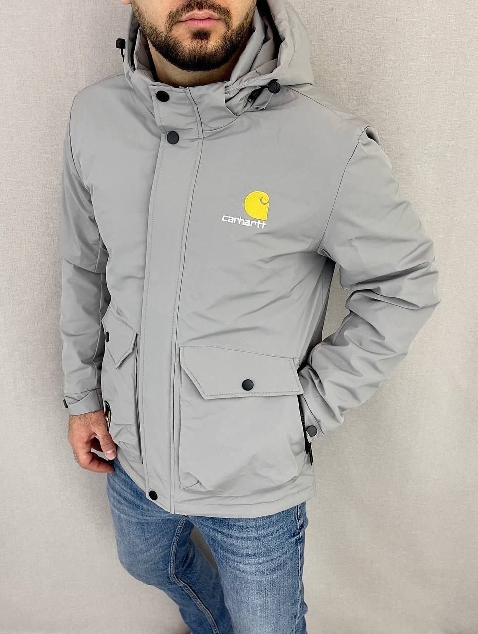 куртка мужская серая,демисезонная куртка carhartt,куртка мужскaя демисезонная,куртка мужская,куртка