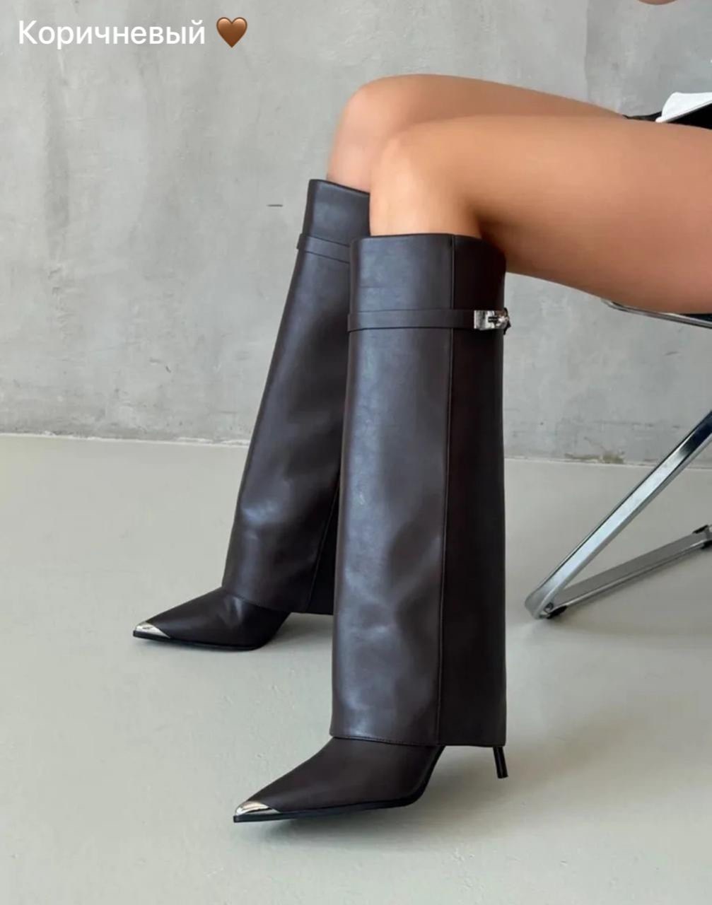 сапоги под hermes с88,сапоги,сапоги под hermes арт с88,модные сапоги,женские кожаные высокие сапоги с острым носком