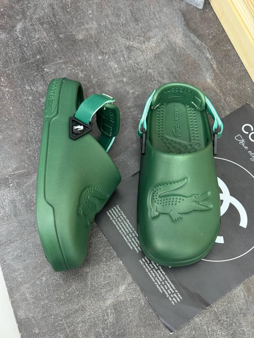 ,шлепанцы lacoste,шлепанцы lacoste мужские croco2.0 evo,lacoste зеленый,мужские шлепанцы