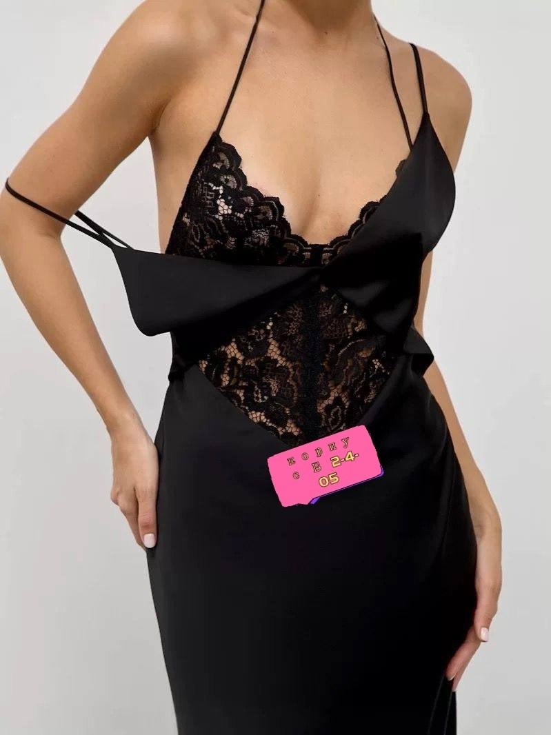 ночная сорочка женская,чëрное платье,пеньюар,женские пеньюары,черное платье комбинация