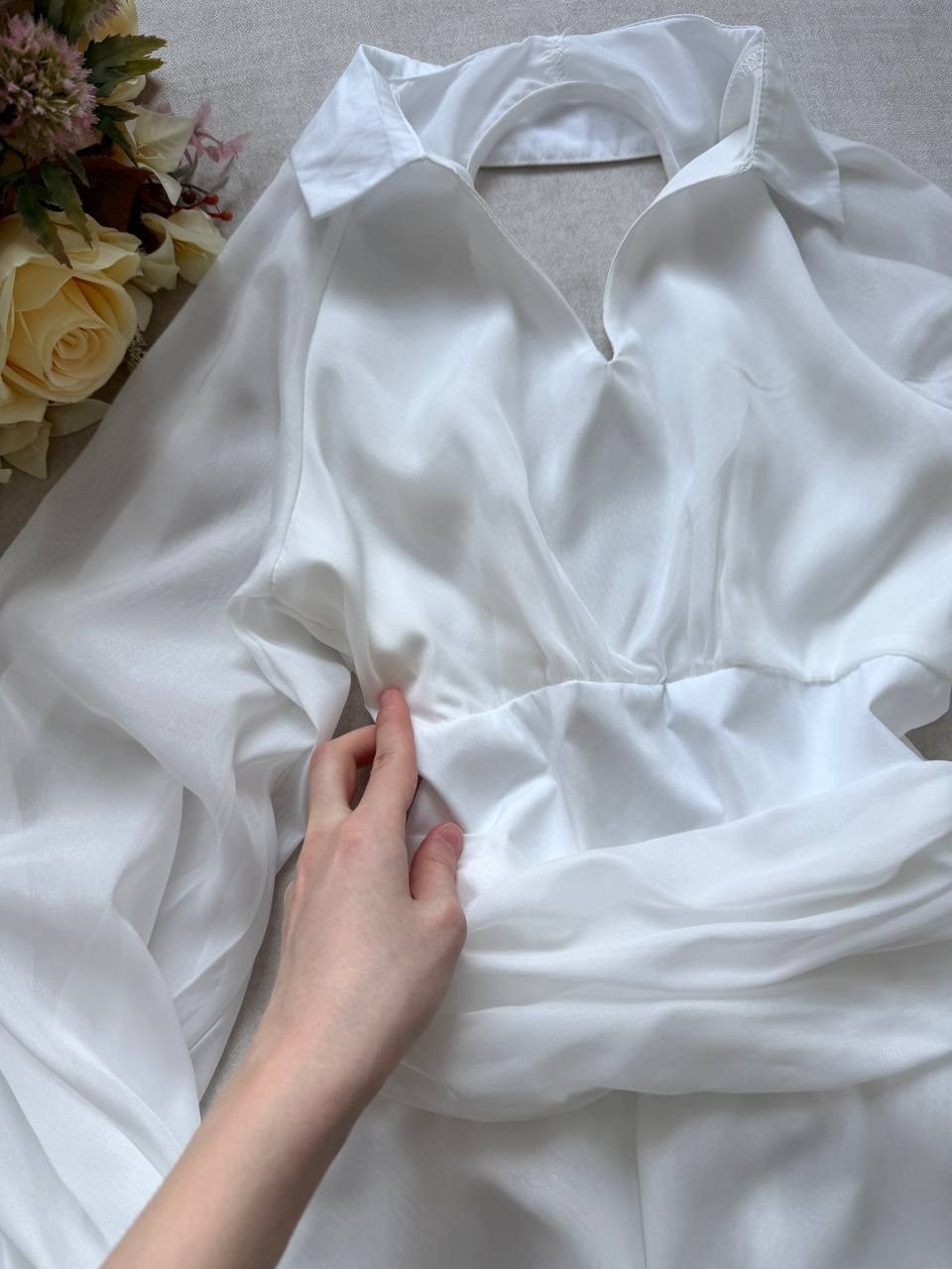 белое мини платье,прозрачная платье,стильные наряды,платье с пышным рукавом,платье стиль