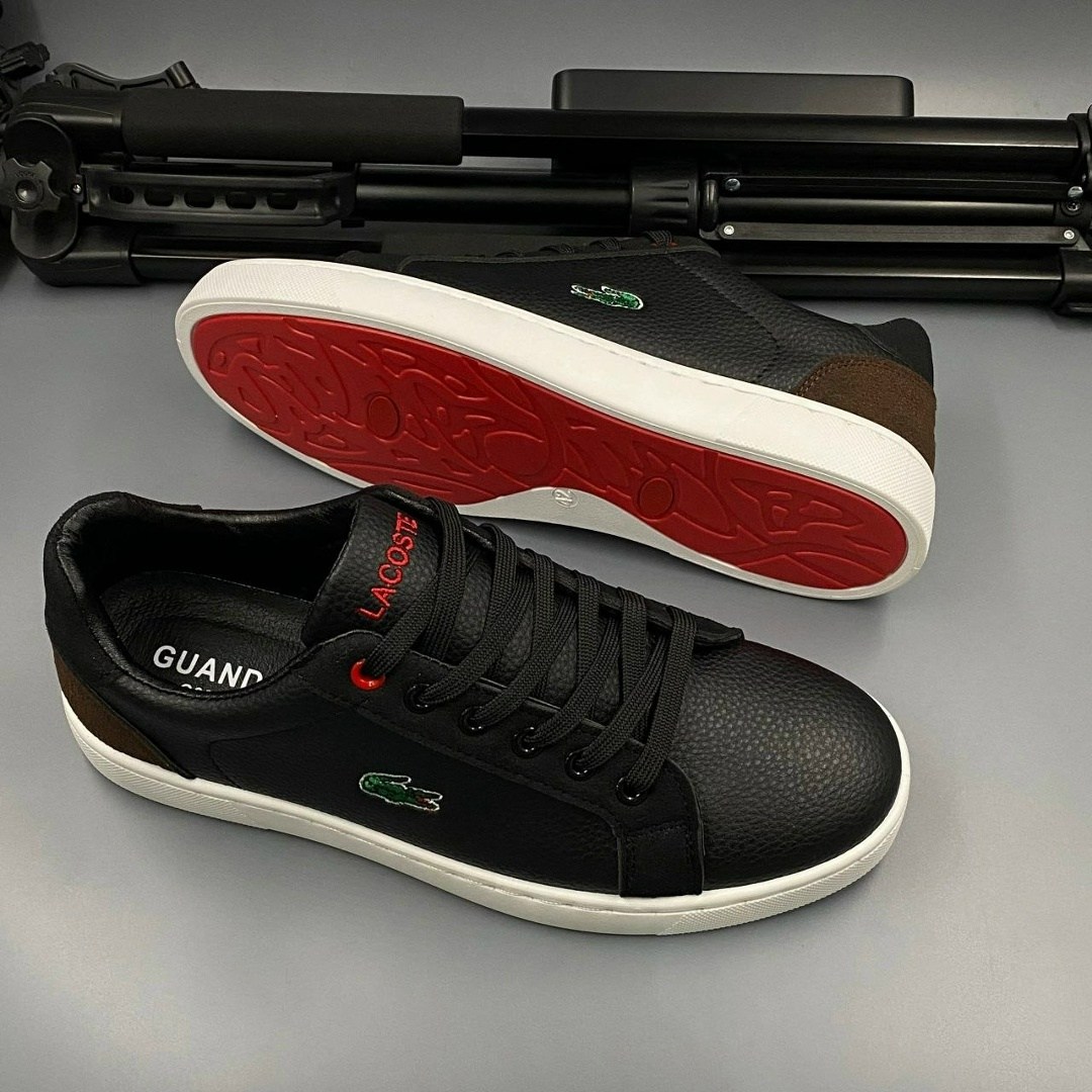 кроссовки lacoste,,кроссовки lacoste черные, лакоста,кеды лакост мужские черные