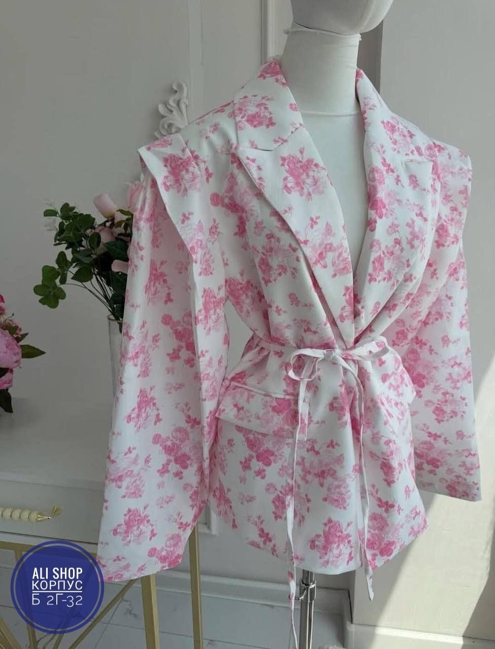 пиджак оверсайз с цветочным принтом leroy style,пиджак оверсайз,жакет