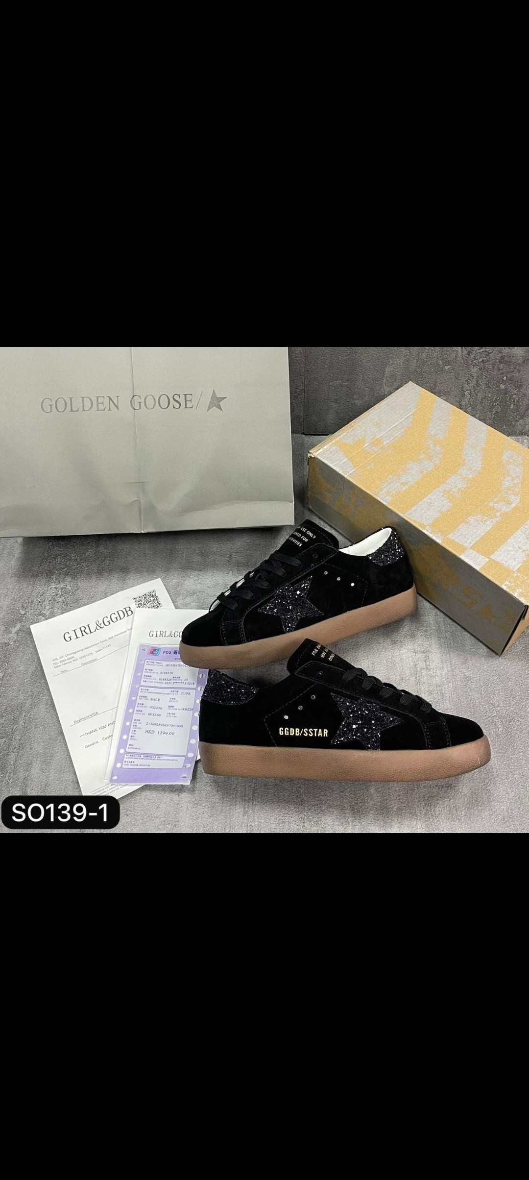женские низкие кеды super-star с блестками golden goose цвет black,golden goose кеды super-star черный,кроссовки super-star с блестками golden goose черный,кеды hi star с блестками golden goose черный