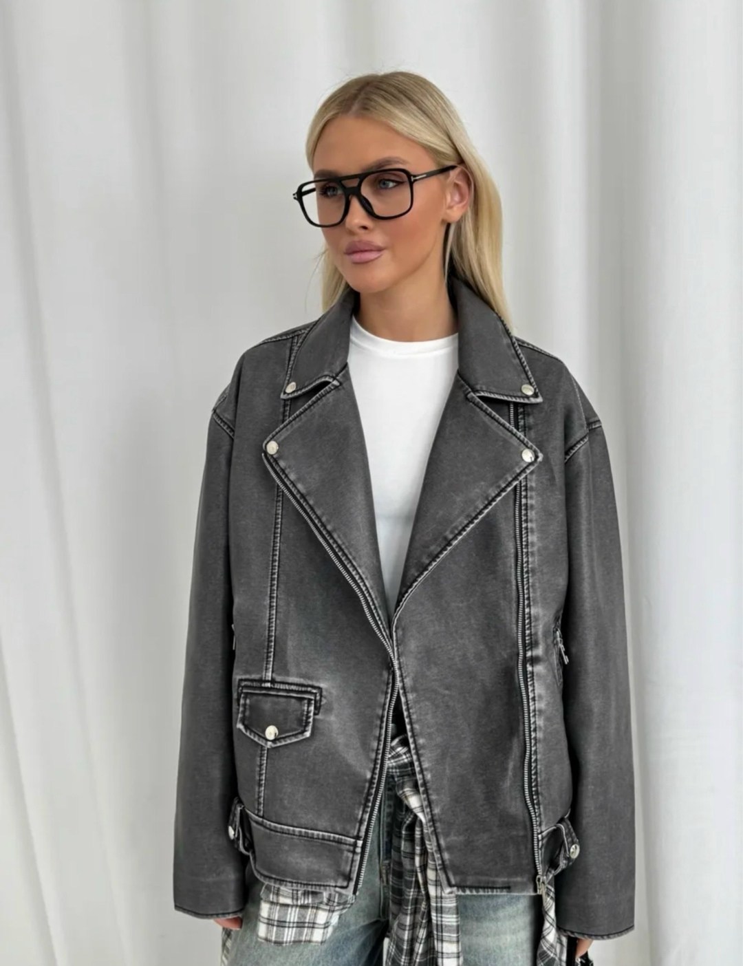 косуха женская куртка кожаная оверсайз,куртка косуха оверсайз,куртка женская,косуха куртка,серая косуха оверсайз