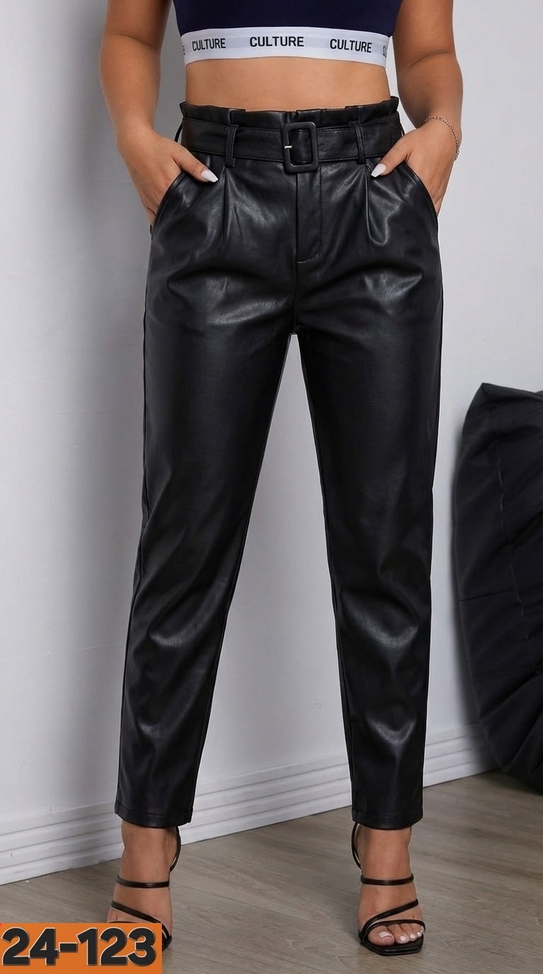 женские брюки из экокожи,брюки женские мом из экокожи,женские брюки из экокожи черные 2223,кожаные брюки,кожаные брюки женские