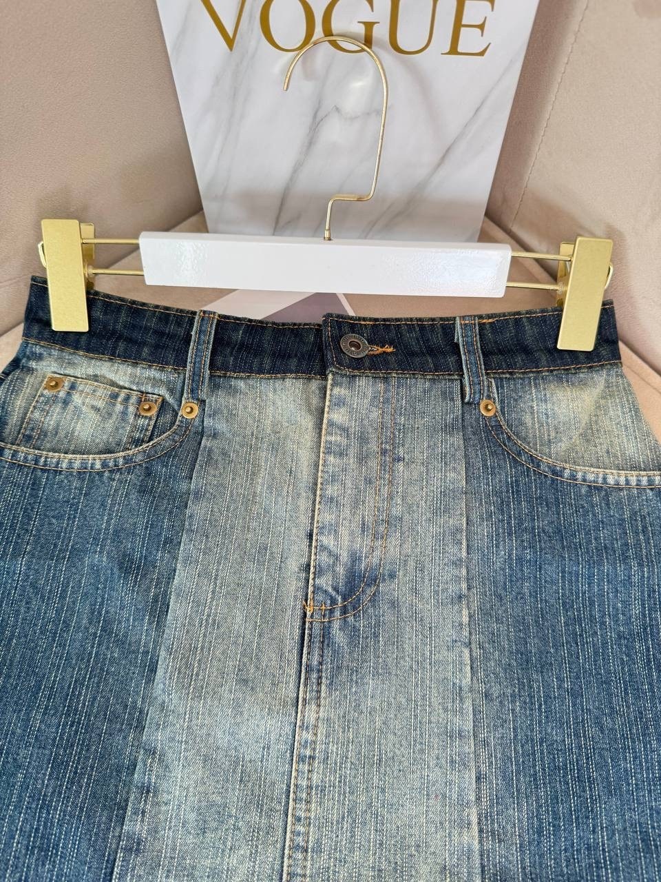 джинсовая юбка,комбинированные джинсовые юбки,асимметричная джинсовая юбка,женские джинсовые юбки,женская джинсовая юбка с высокой талией