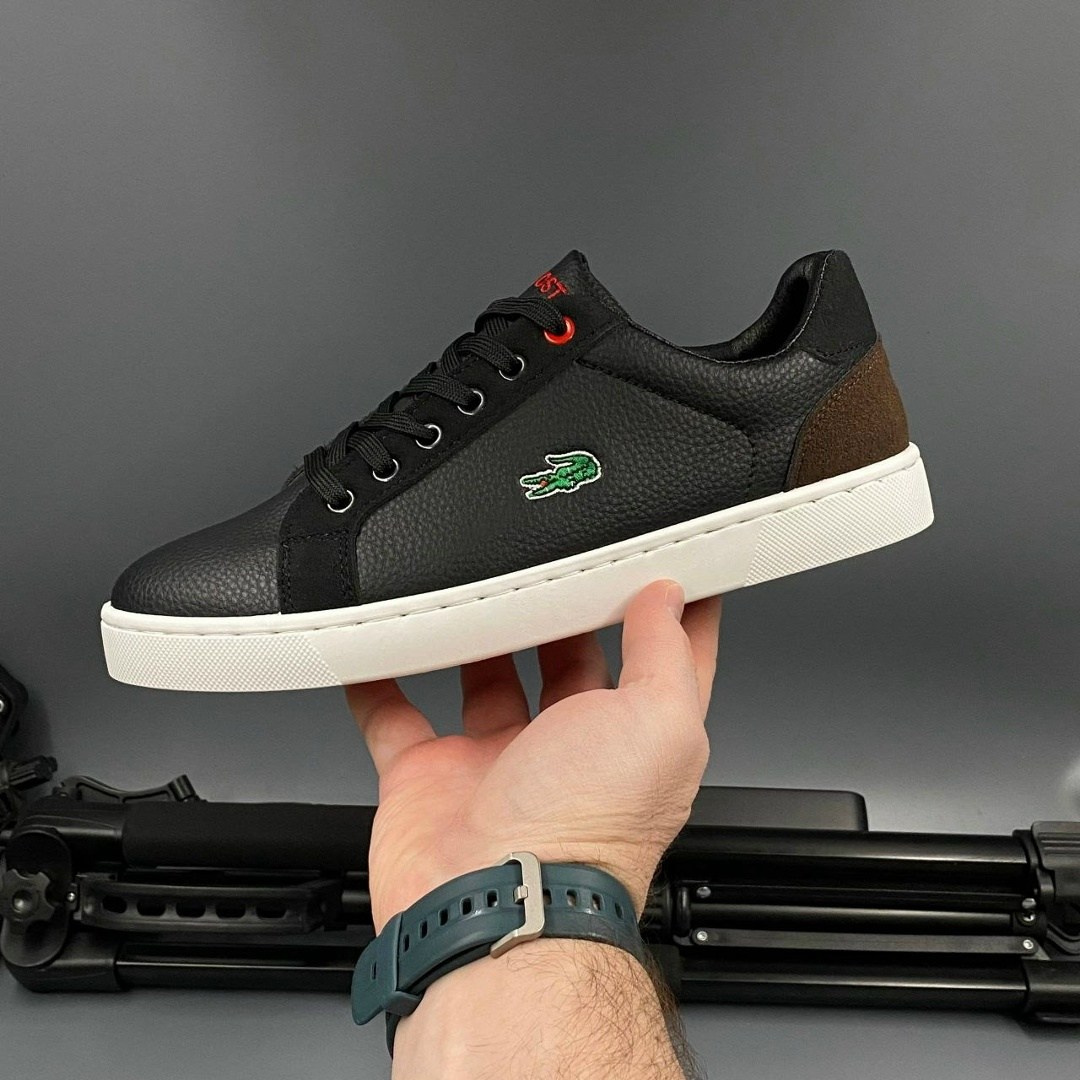 кроссовки lacoste,,кроссовки lacoste черные, лакоста,кеды лакост мужские черные