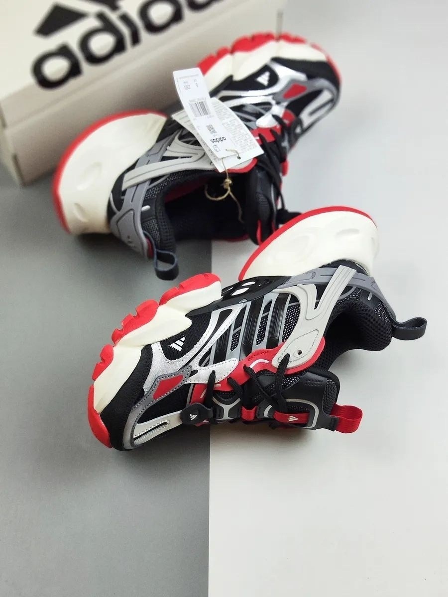 кроссовки adidas xlg runner deluxe,кроссовки adidas,кроссовки мужские adidas,кроссовки унисекс adidas xlg runner deluxe черно-серебристо-красные,мужские кроссовки adidas vento xlg deluxe