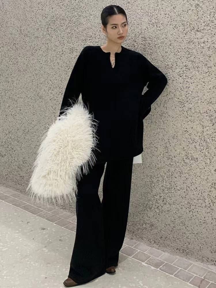 женская мода,вязаные костюмы,трикотажный брючный костюм,брючный костюм повседневный