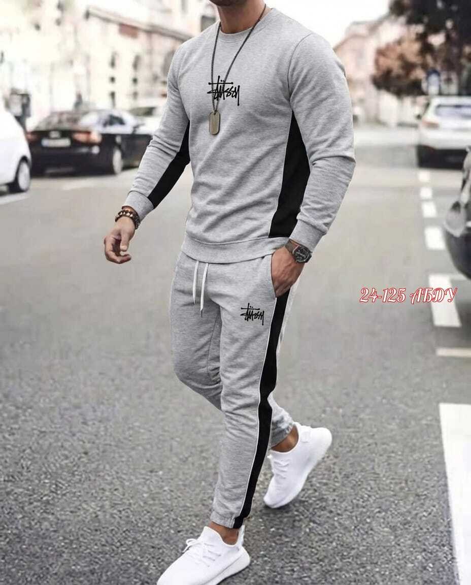 спортивные мужские костюмы,спортивные костюм,мужская мода,спортивный костюм madmext серый,одежда комплект