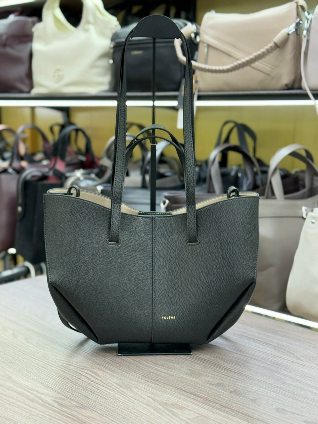 сумка polene,сумка polene натуральная кожа 47х24х26,сумка женская polene cyme maxy с ручками,сумка polene из натуральной кожи,сумка