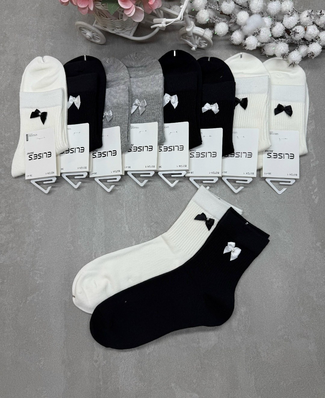 комплект носки женские,носки женское,носки комплект,носки женские хлопковые,носки с бантами