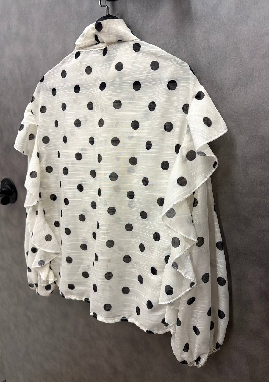 стильные наряды,элегантный стиль,одежда стильная,блузка нарядная офисная в горох yan&david