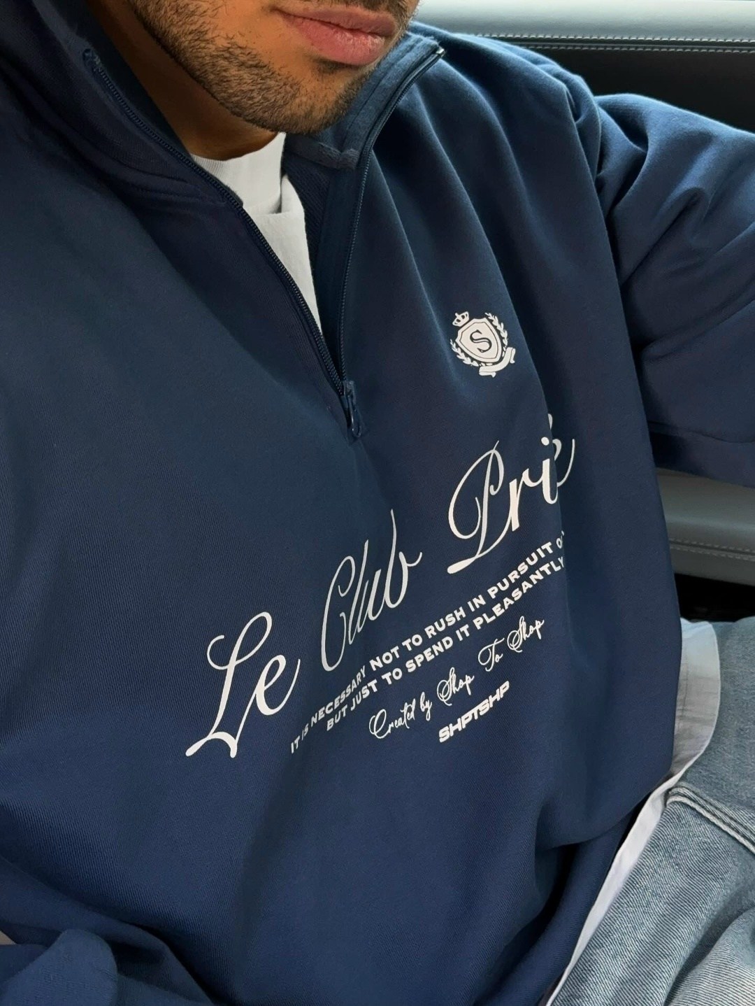 свитшот на молнии с принтом lia brand,мужской свитшот-анорак из 100% хлопка в синем цвете,мужская кофта,мужские свитшоты,мужская толстовка