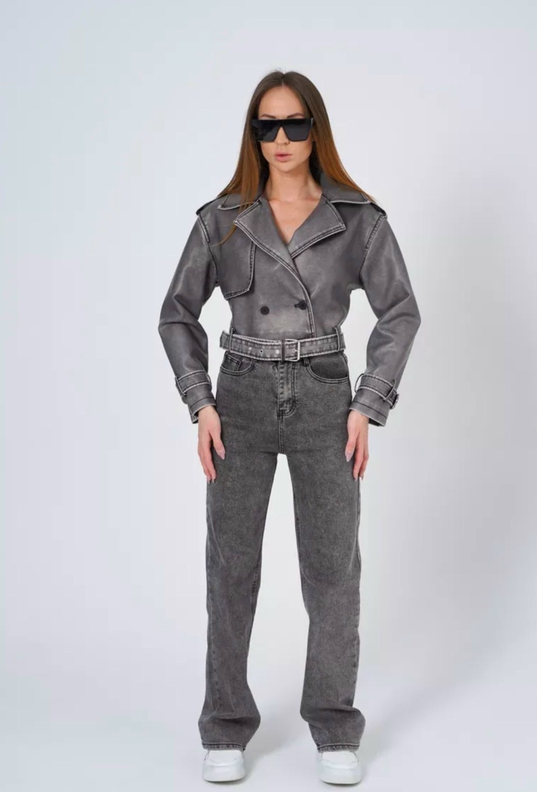 кожаная куртка косуха janna banana цвет серый,куртка косуха экокожа,куртка косуха из экокожи,косуха винтажная куртка кожаная oversize серая mony,косуха женская