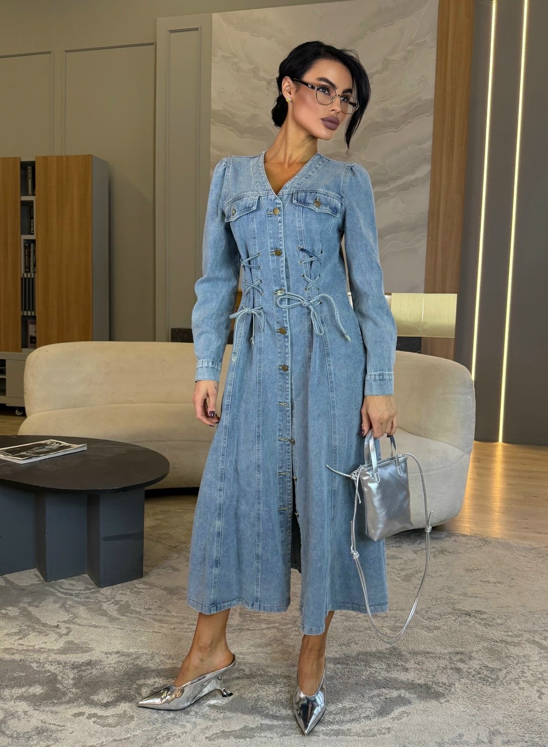 джинсовое платье,женское джинсовое платье,длинное джинсовое платье,платье джинса,джинсовое платье-рубашка длины миди