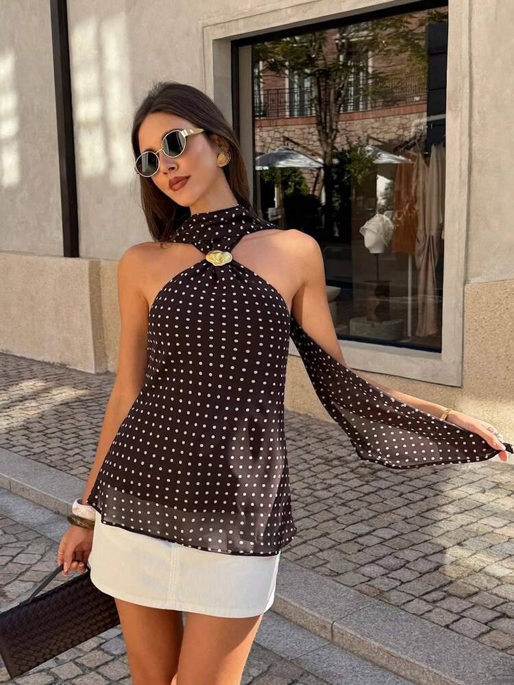 блузка модная,блузы,топы модные,блузка в горошек,блузка женская