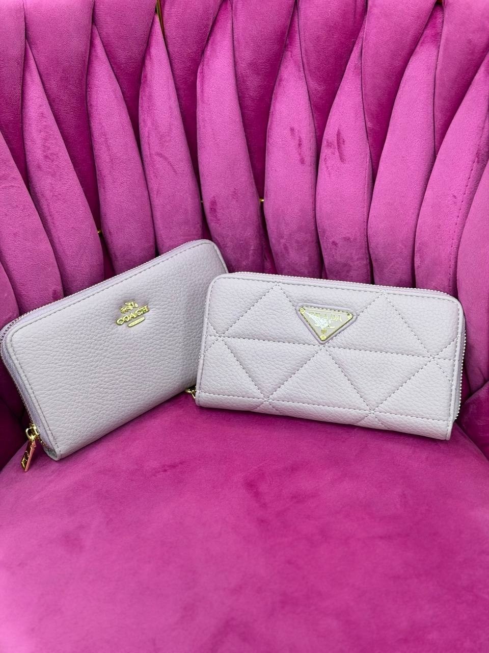 кошелек прада серый,женские кошельки,кошелек прада,стильный женский кошелек,кошелек прада женский