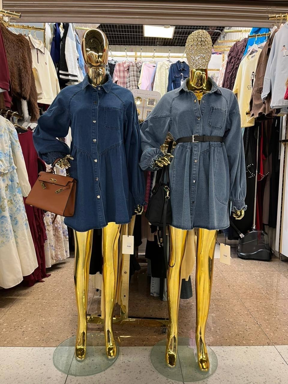 джинсовое платье,голубое джинсовое платье-рубашка с рукавом 3/4,женское джинсовое платье,женское джинсовое платье с длинным рукавом,vitoricci голубое джинсовое платье-рубашка с рукавом 3/4