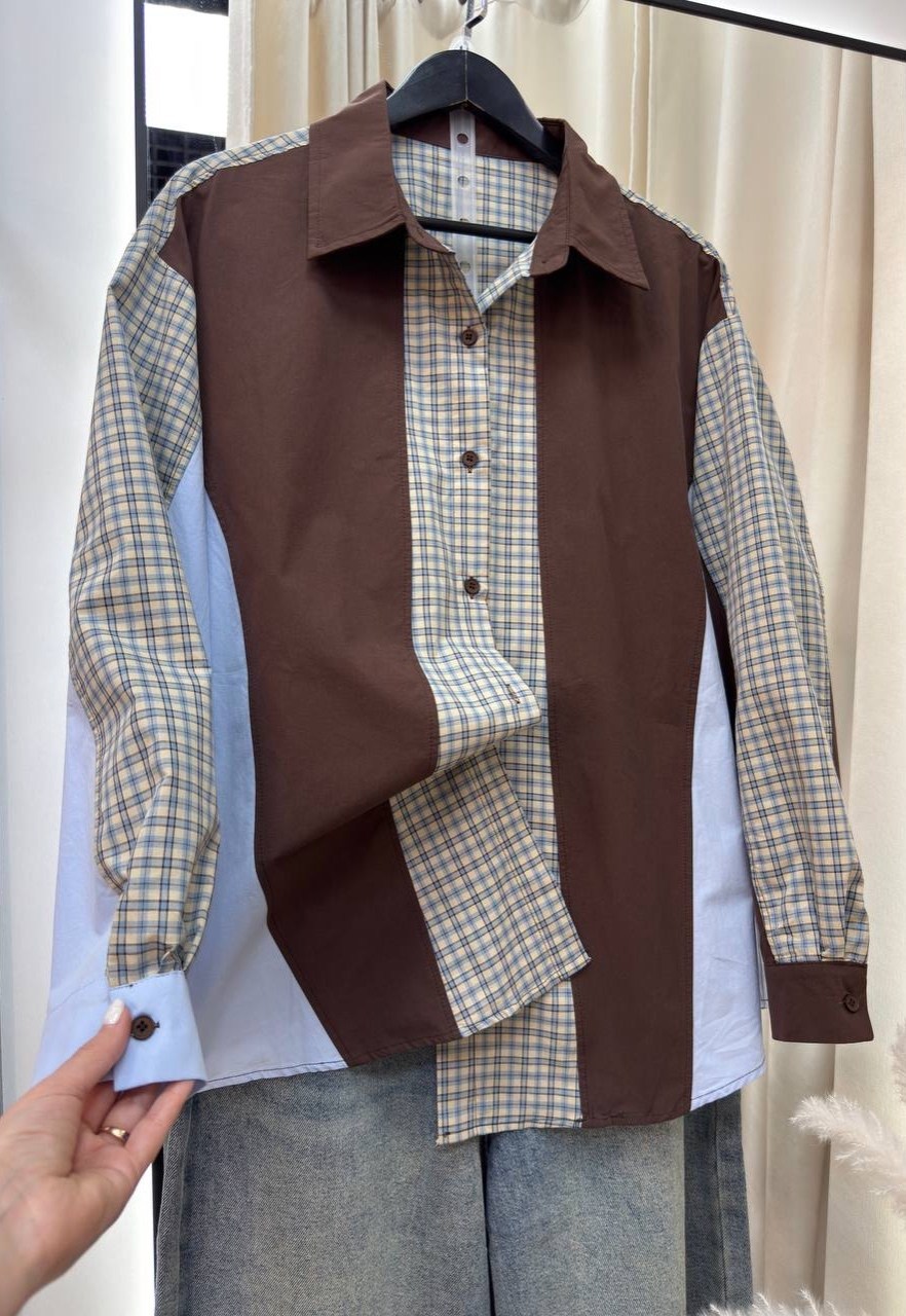 рубашка женская,стильная клетчатая рубашка,рубашка модная,женская рубашка в клетку