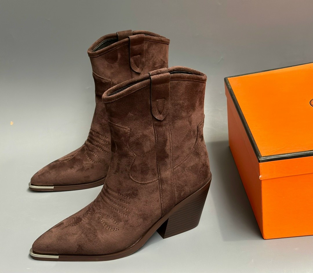 замшевые ботильоны,,женские ботильоны из натуральной кожи на,женские ботильоны,женские ковбойские ботинки в западном стиле из натуральной замши