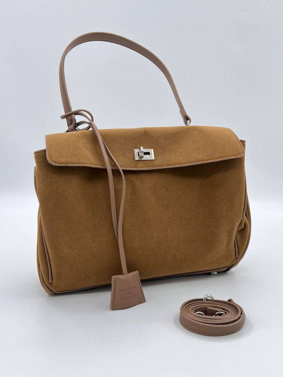 сумка женская balenciaga эко замша,сумка женская коричневая,замшевая сумка balenciaga rodeo 28x20 см chestnut,сумка замшевая,сумка женская тоут замша натуральная