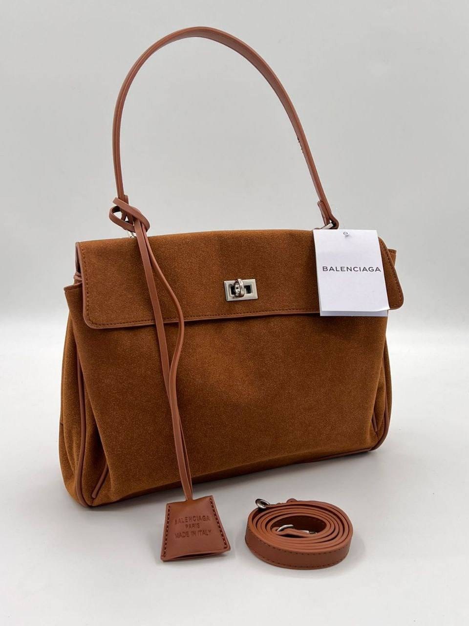 сумка женская balenciaga эко замша,сумка женская коричневая,замшевая сумка balenciaga rodeo 28x20 см chestnut,сумка замшевая,сумка женская тоут замша натуральная