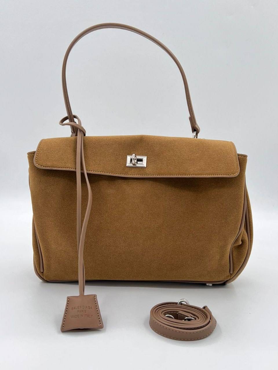 сумка женская balenciaga эко замша,сумка женская коричневая,замшевая сумка balenciaga rodeo 28x20 см chestnut,сумка замшевая,сумка женская тоут замша натуральная