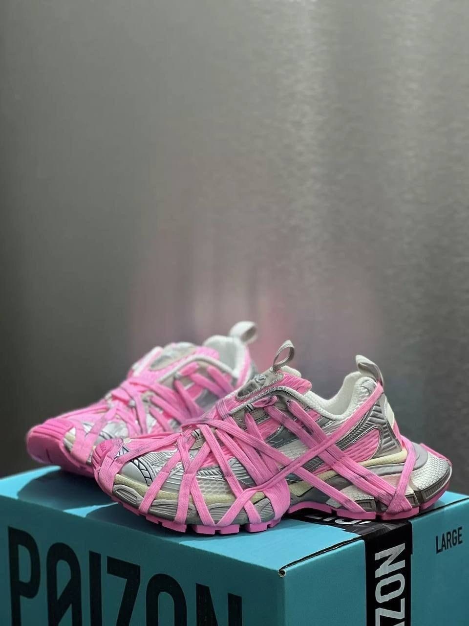 кроссовки женские balenciaga,кроссовки balenciaga,баленсиага track розовые,кроссовки balenciaga 3xl extreme lace sneaker white pink grey,кроссовки balenciaga 3 xl