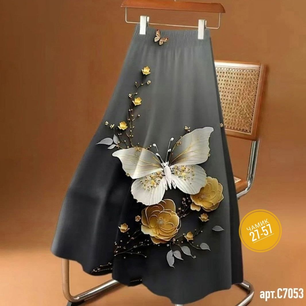 юбка большого размера женская,юбка с принтом,юбка мода,юбка с вышивкой,женская юбка