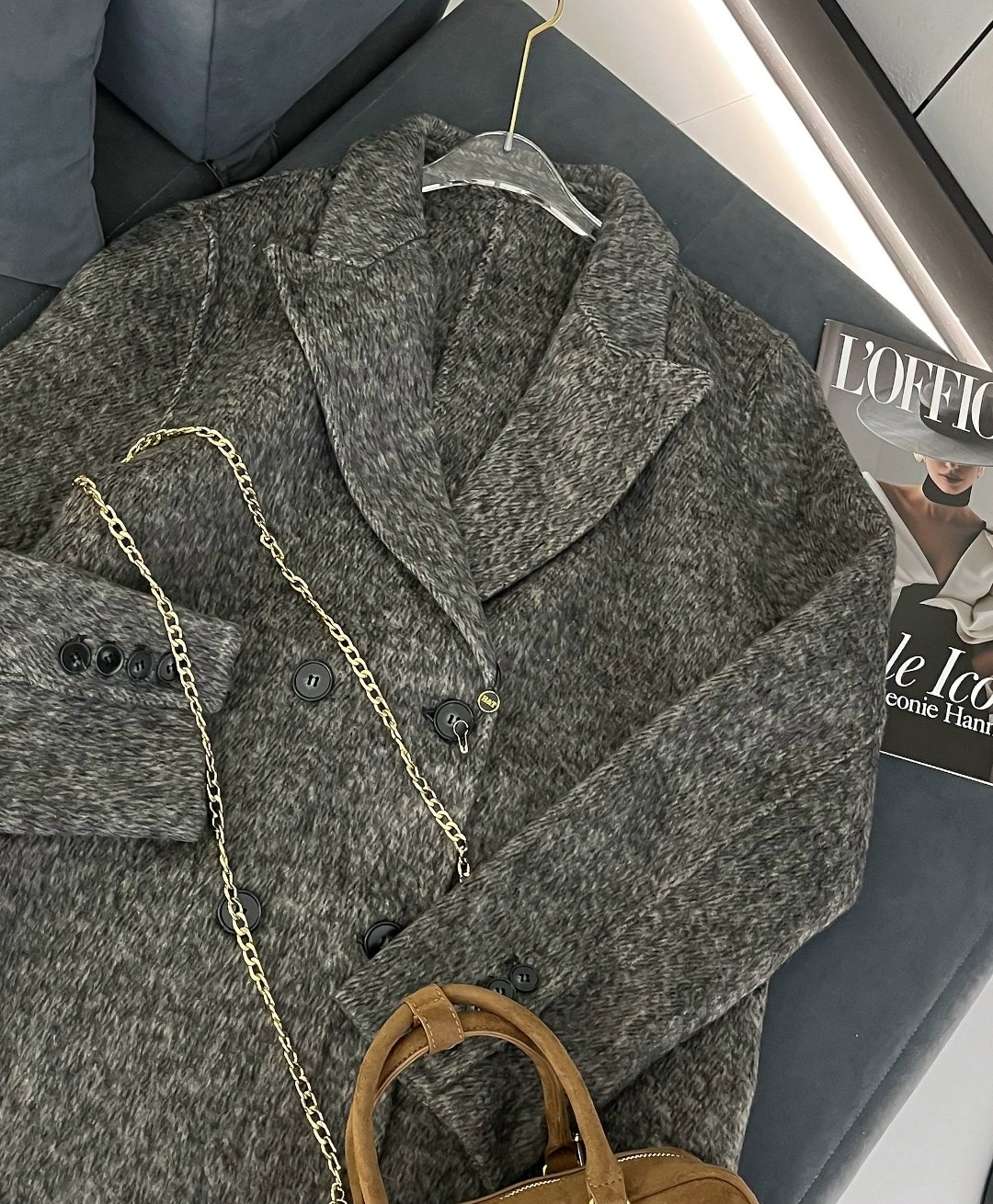 шерстяное пальто,пальто оверсайз,женское пальто,полупальто,серое пальто