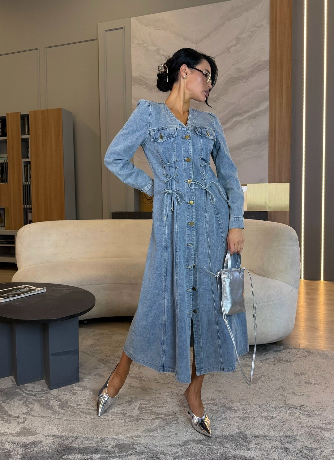 джинсовое платье,женское джинсовое платье,длинное джинсовое платье,платье джинса,джинсовое платье-рубашка длины миди