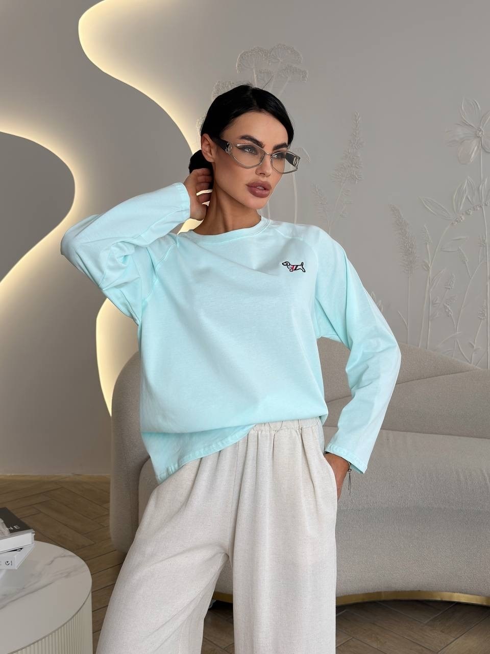 свитшот женская,стильный свитшот,голубой свитшот,стильная кофта,толстовки свитшот