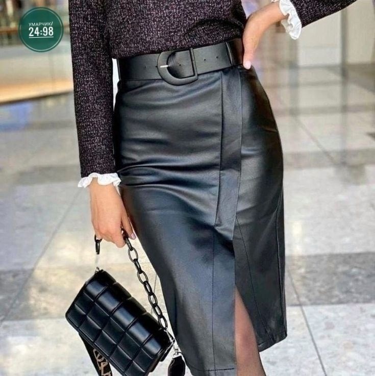 юбка эко кожа,юбка из эко кожи,юбка экокожа с разрезом,юбка кожаная,юбка из экокожи
